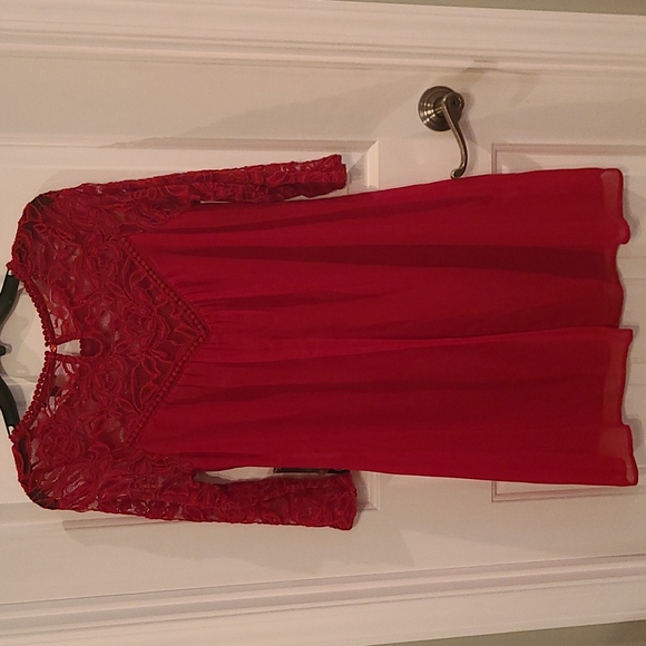 As U Wish Red Lace Dress NWT - Picture 2 of 6